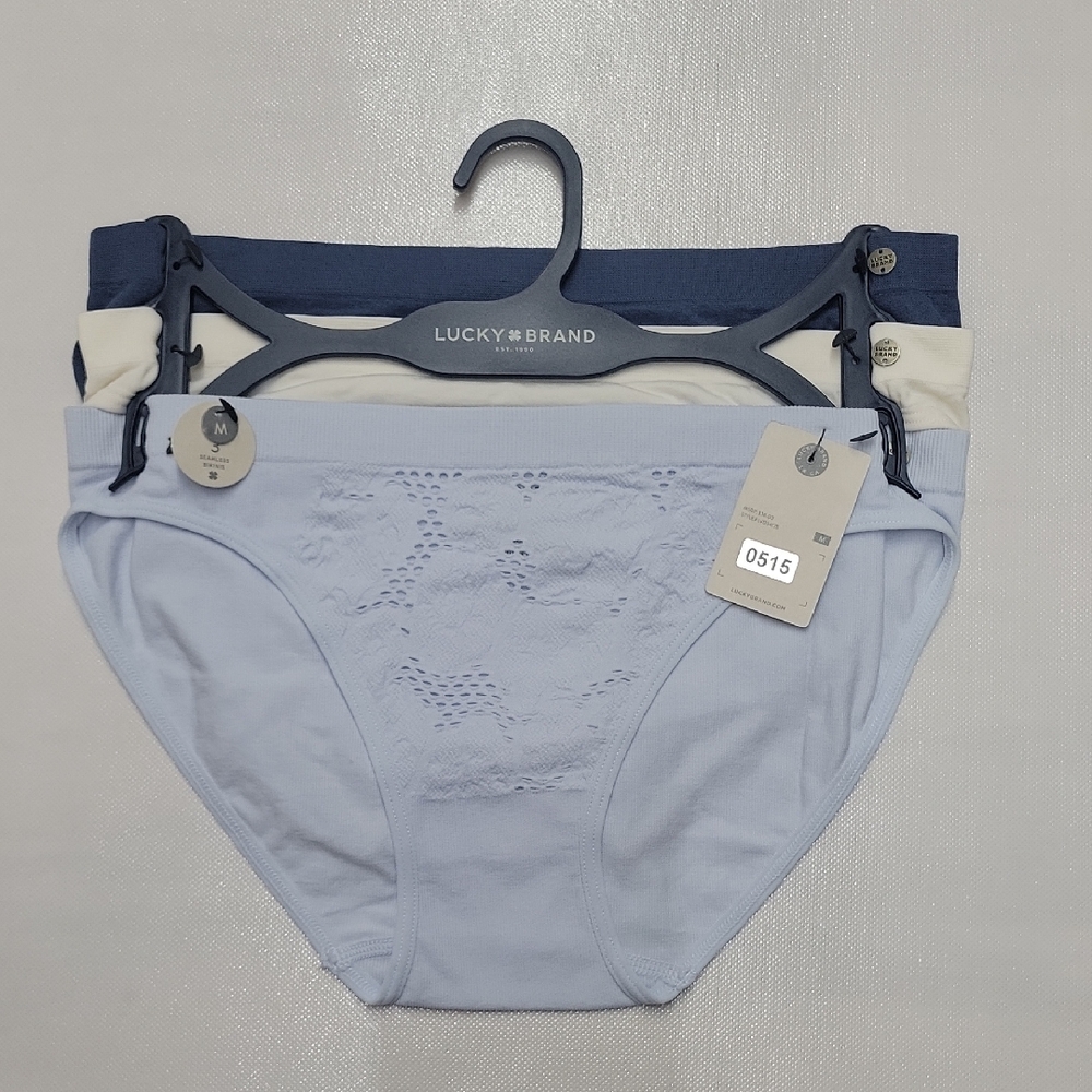 Lucky Brand Women's Blue and White Underwear Set